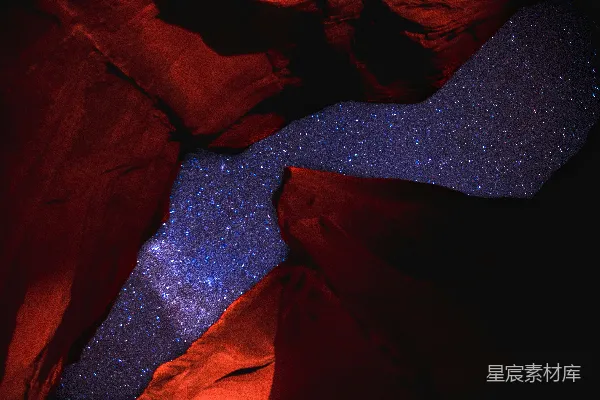 高清摄影 星空下的石柱