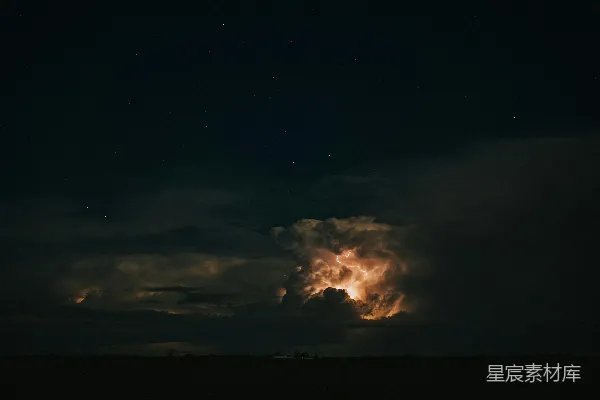 高清摄影 夜空中的闪电
