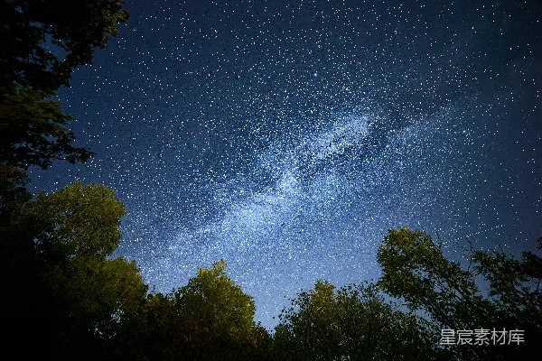 高清摄影 夜空下的银河