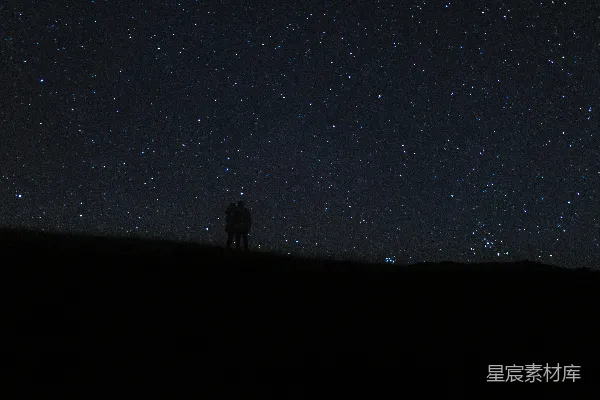 高清摄影 星空下的剪影