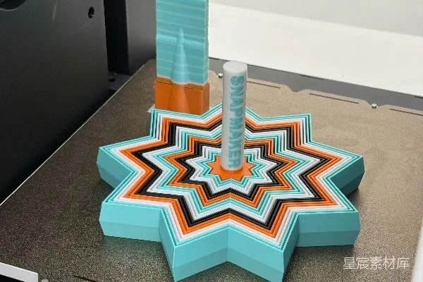高清摄影 3D打印的彩色几何图案