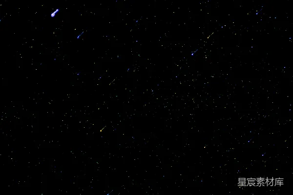高清摄影 流星雨下的星空