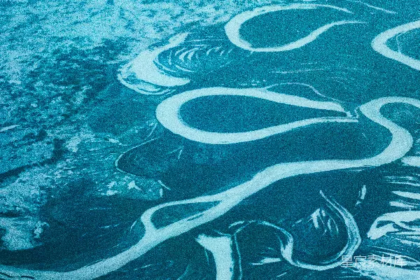 高清摄影 流动的蓝色水波纹理