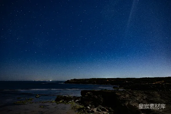 高清摄影 夜空下的海岸
