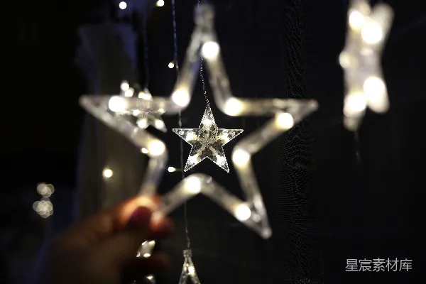 高清摄影 点亮夜晚的星星装饰