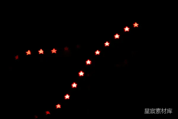 高清摄影 夜空中闪烁的红色星星