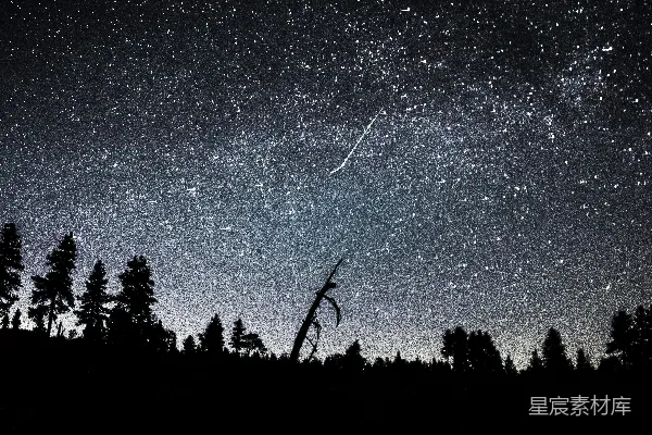 高清摄影 夜空中的一颗流星