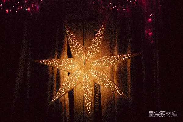 高清摄影 夜晚的光芒——镂空星星灯