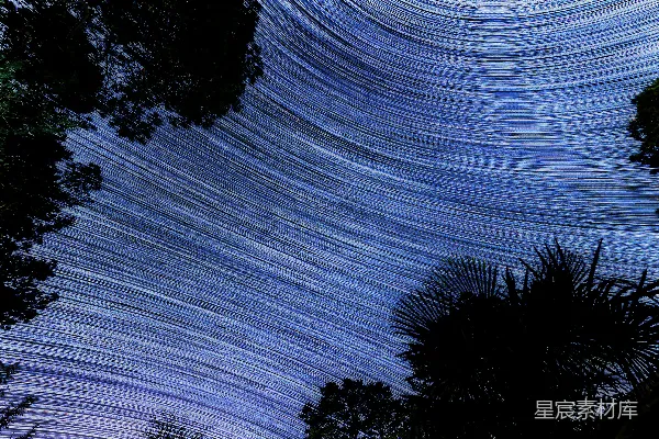 高清摄影 夜空中的星轨