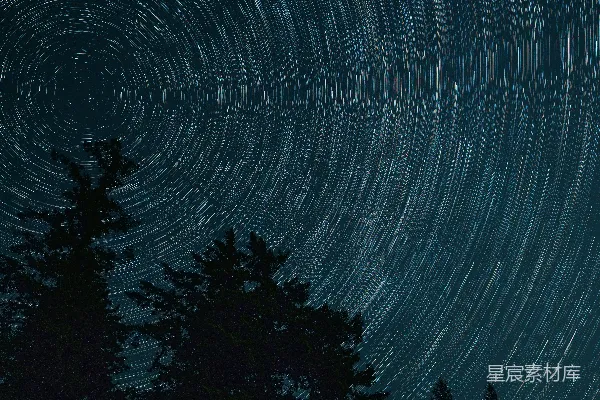 高清摄影 星轨下的夜空