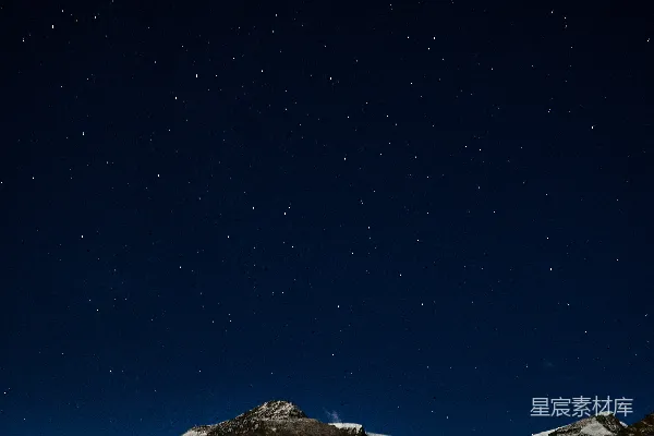 高清摄影 夜空下的雪山