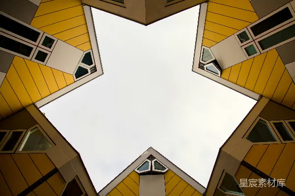 高清摄影 星形建筑视角