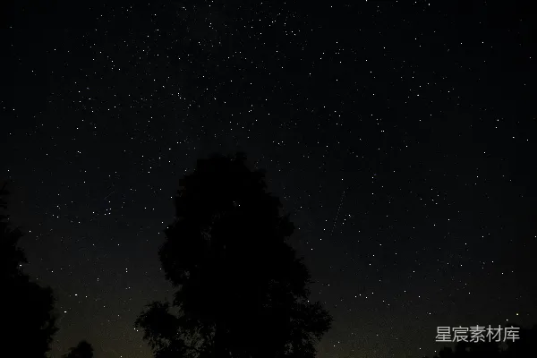 高清摄影 夜晚星空与剪影