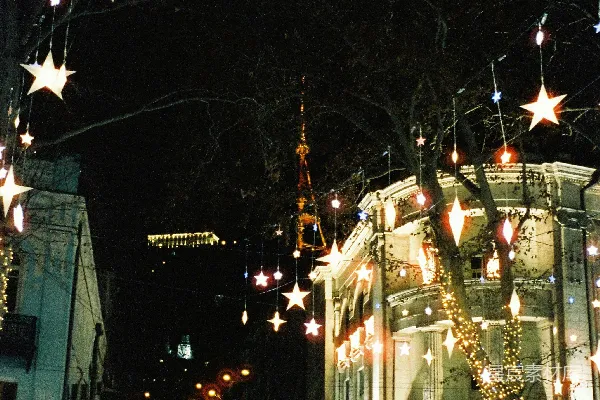 高清摄影 夜幕下的街道灯饰