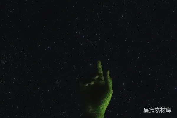 高清摄影 手与星空的触碰