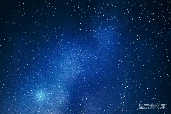 高清摄影 夜空中的流星与星河