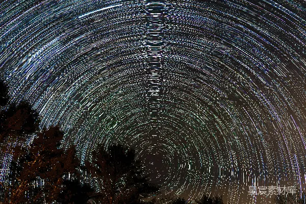 高清摄影 星空星轨的旋转之美