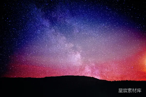 高清摄影 星空下的宁静山景