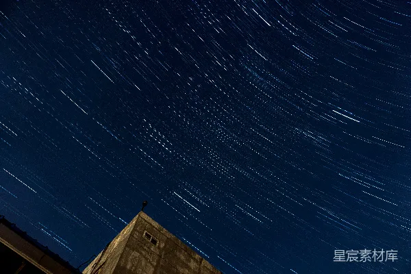 高清摄影 星空下的建筑角落