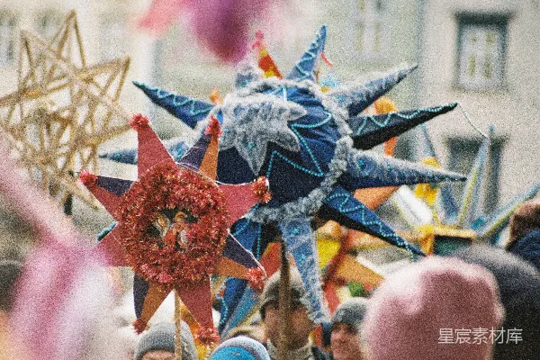 高清摄影 节日中的星星装饰