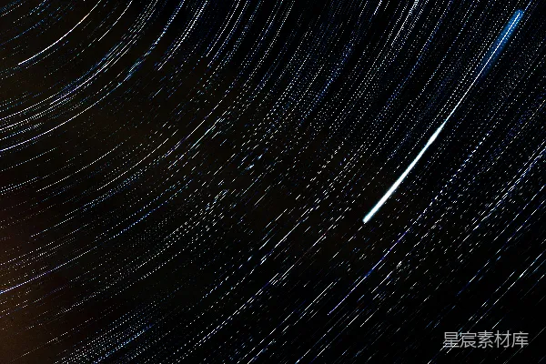 高清摄影 星轨与流星