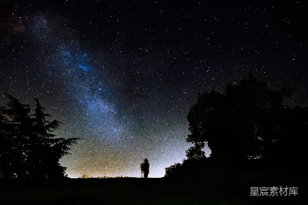 高清摄影 星空下的剪影