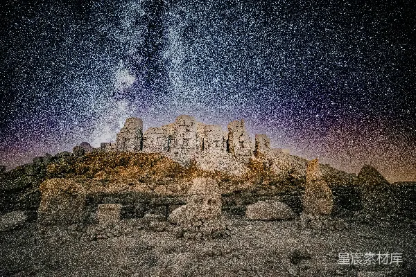 高清摄影 星空下的废墟