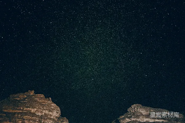 高清摄影 夜空下的岩石