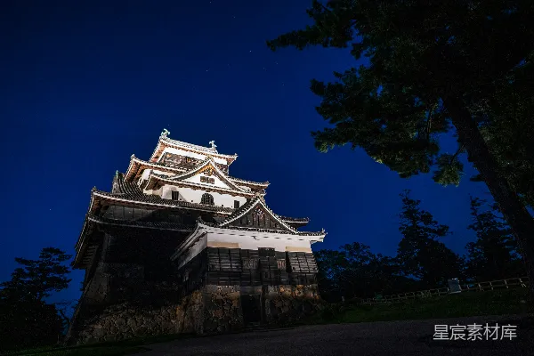 高清摄影 夜幕下的古塔