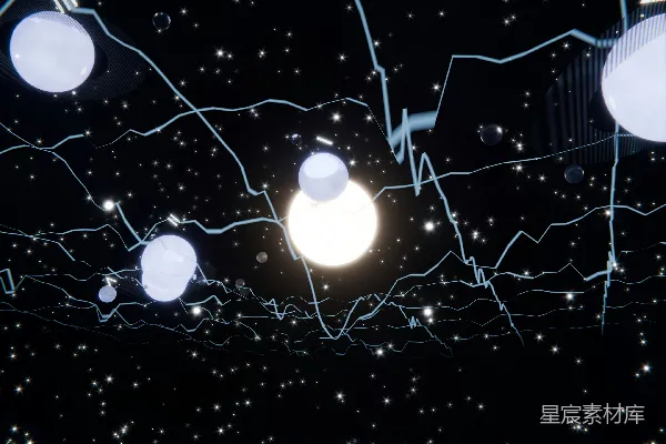 高清摄影 星系中的光点与线条