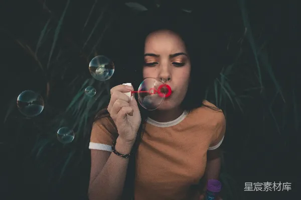 高清摄影 泡泡女孩