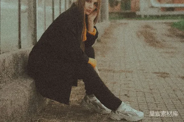 高清摄影 午后沉思的少女