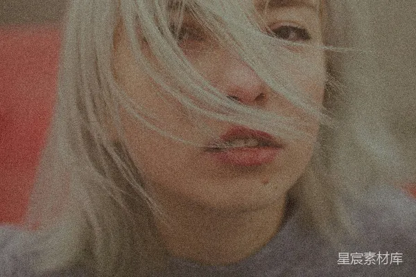 高清摄影 风中的白发女孩