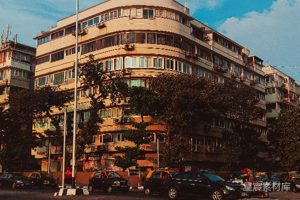 高清摄影 城市街角的建筑与生活