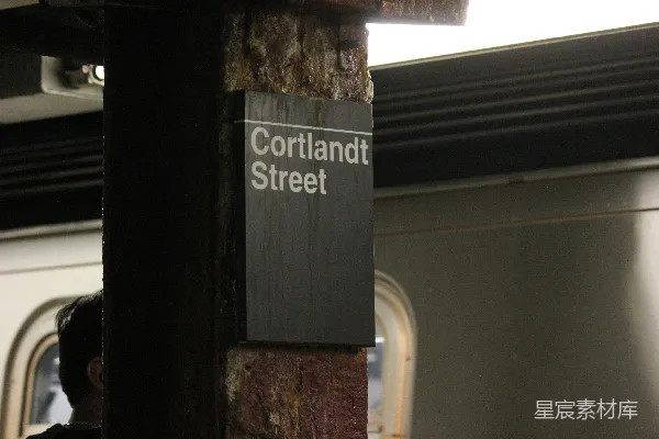 高清摄影 纽约地铁Cortlandt街站牌