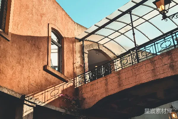 高清摄影 老建筑的午后时光