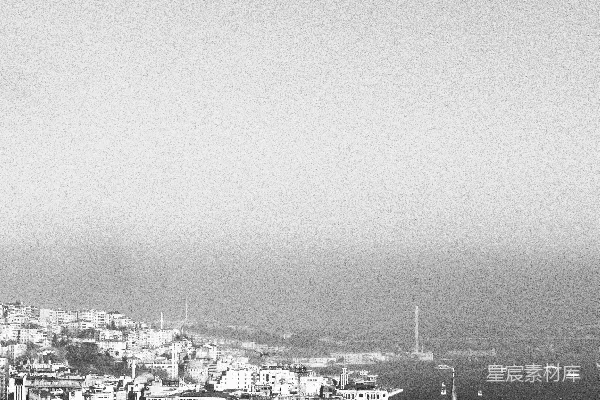 高清摄影 黑白城市全景