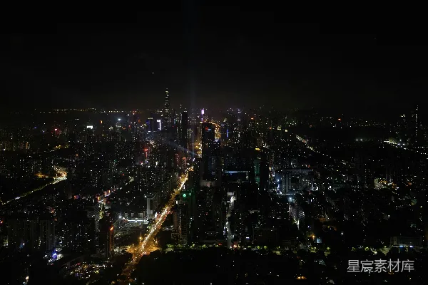 高清摄影 夜幕下的都市繁华