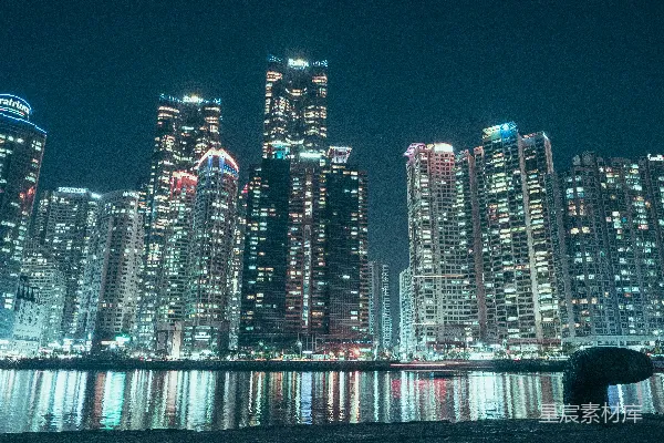 高清摄影 都市夜景：灯火辉煌的城市天际线