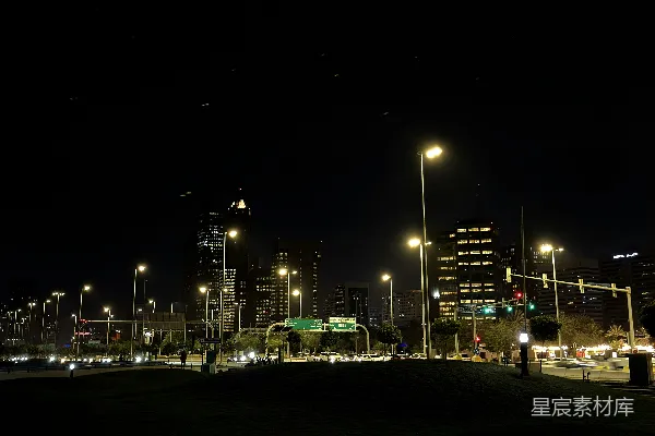 高清摄影 夜晚的城市天际线