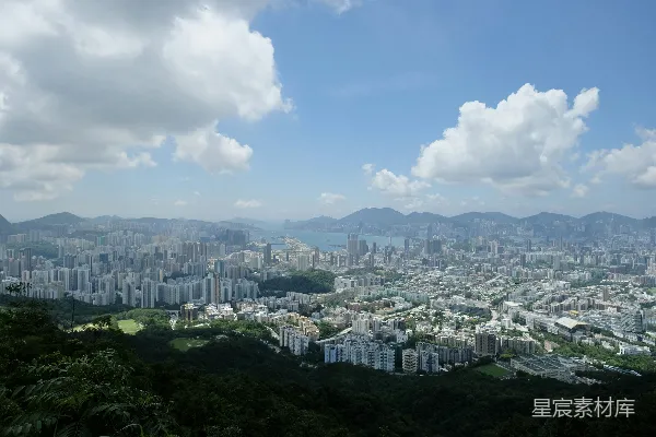 高清摄影 香港城市全景俯瞰图