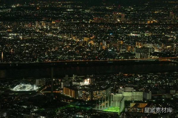 高清摄影 夜幕下的城市全景