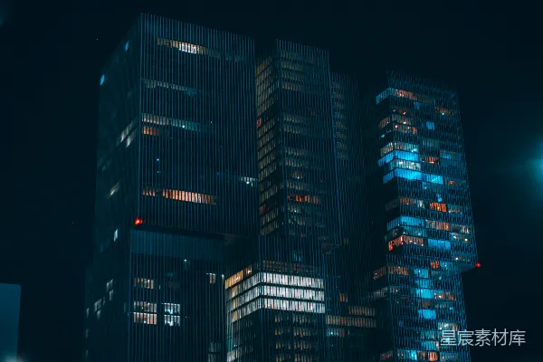 高清摄影 都市夜景中的现代高楼