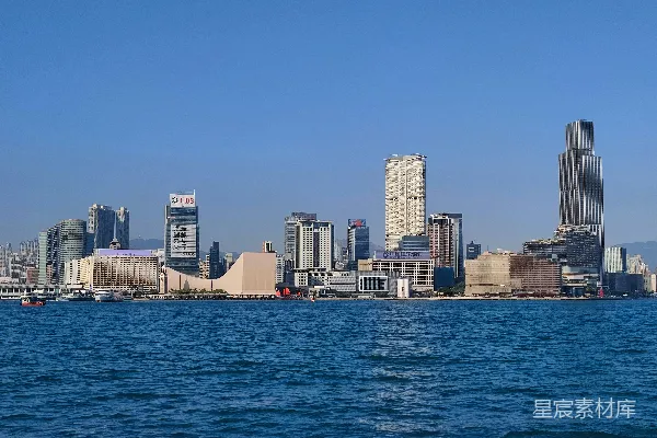 高清摄影 香港维多利亚港的天际线