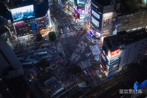 高清摄影 夜幕下的繁华都市