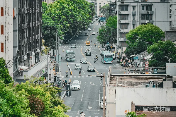 高清摄影 城市中的绿意盎然