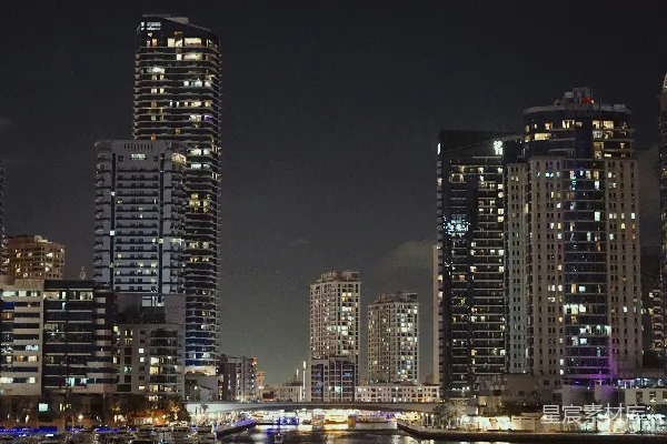 高清摄影 夜幕下的都市灯火