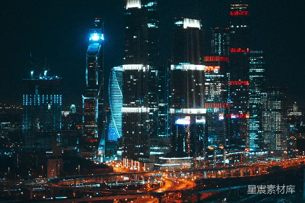 高清摄影 夜幕下的城市景观