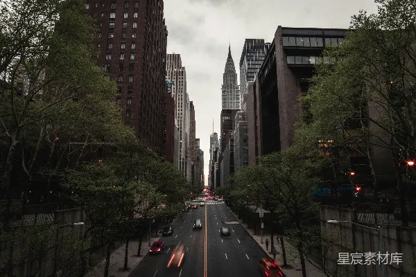 高清摄影 纽约城市街道的清晨
