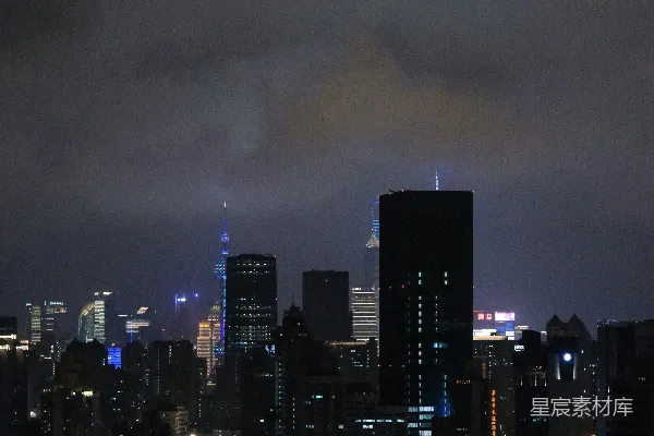 高清摄影 夜幕下的城市剪影